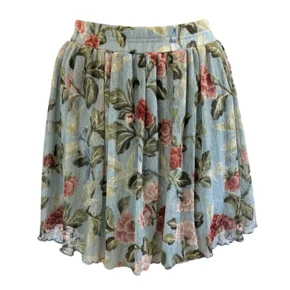 DENIM & SUPPLY Ralph Lauren Floral Mesh Pleated Mini Skirt Size XL NEW - Picture 1 of 8